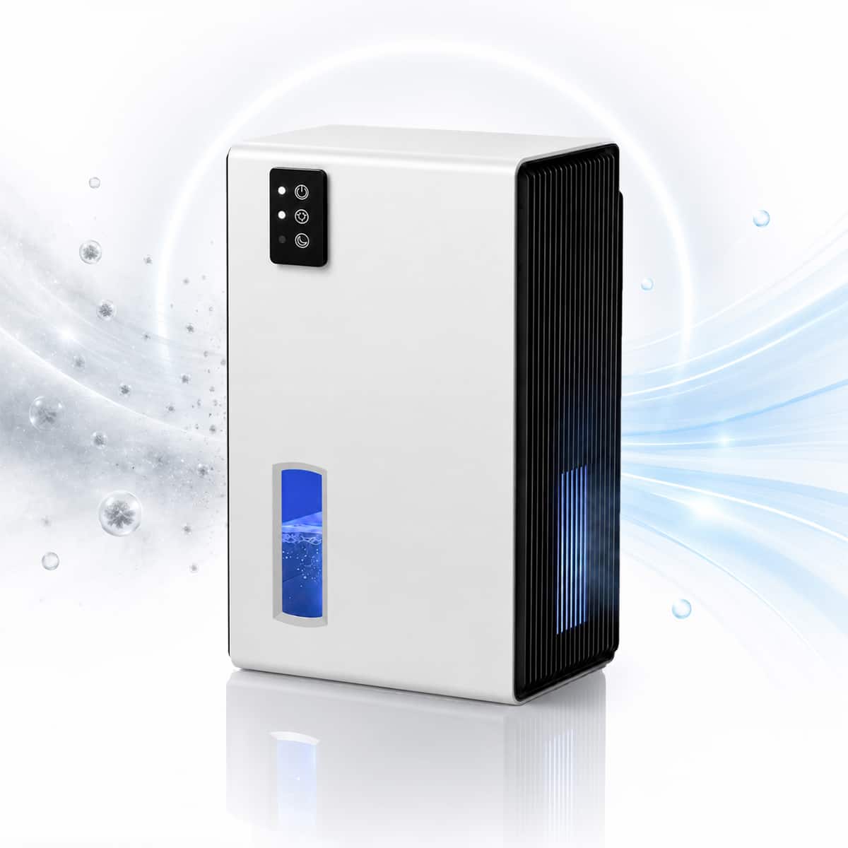 Tolife - CT2 Compact Dehumidifier with Removable Tank and Sleep Mode - White