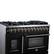 Alt View 5. Forno Appliances - Capriasca 6.58 Cu. Ft. Freestanding Dual Fuel True Convection Range with French Doors - Black.