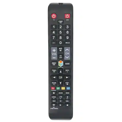 TV SOURCE - STB
1 2 3 4 5 6 7 8 9 0
PRE-CH MUTE + VOL CH LIST CH MENU GUIDE SMART FUB TOOLS INFO i RETURN EXIT A B FUTEBOL C D STATUS MORE E-MANUAL
P D S. Ns 30 AA59-00808A