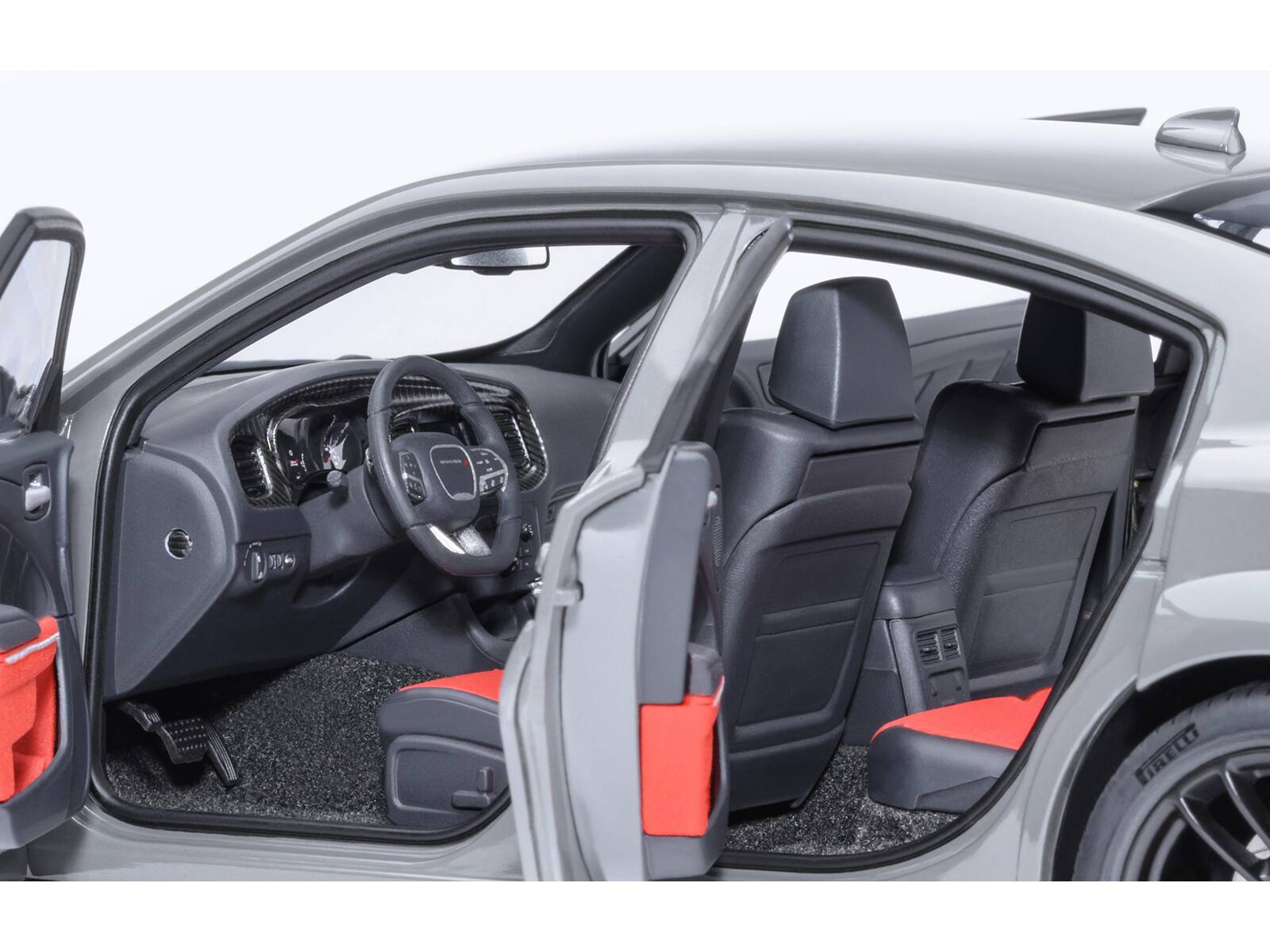 Alt View 3. Autoart - Dodge Charger Scat Pack Widebody Destroyer Gray 1/18 Car Model by Autoart.