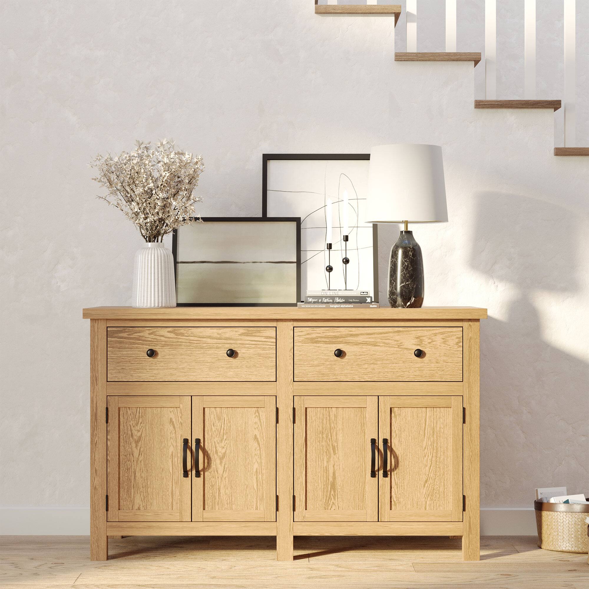 Alt View 10. Maven Lane - Maven Lane Felix Rustic Wooden Sideboard in Weathered Natural Finish - Weathered Natural.