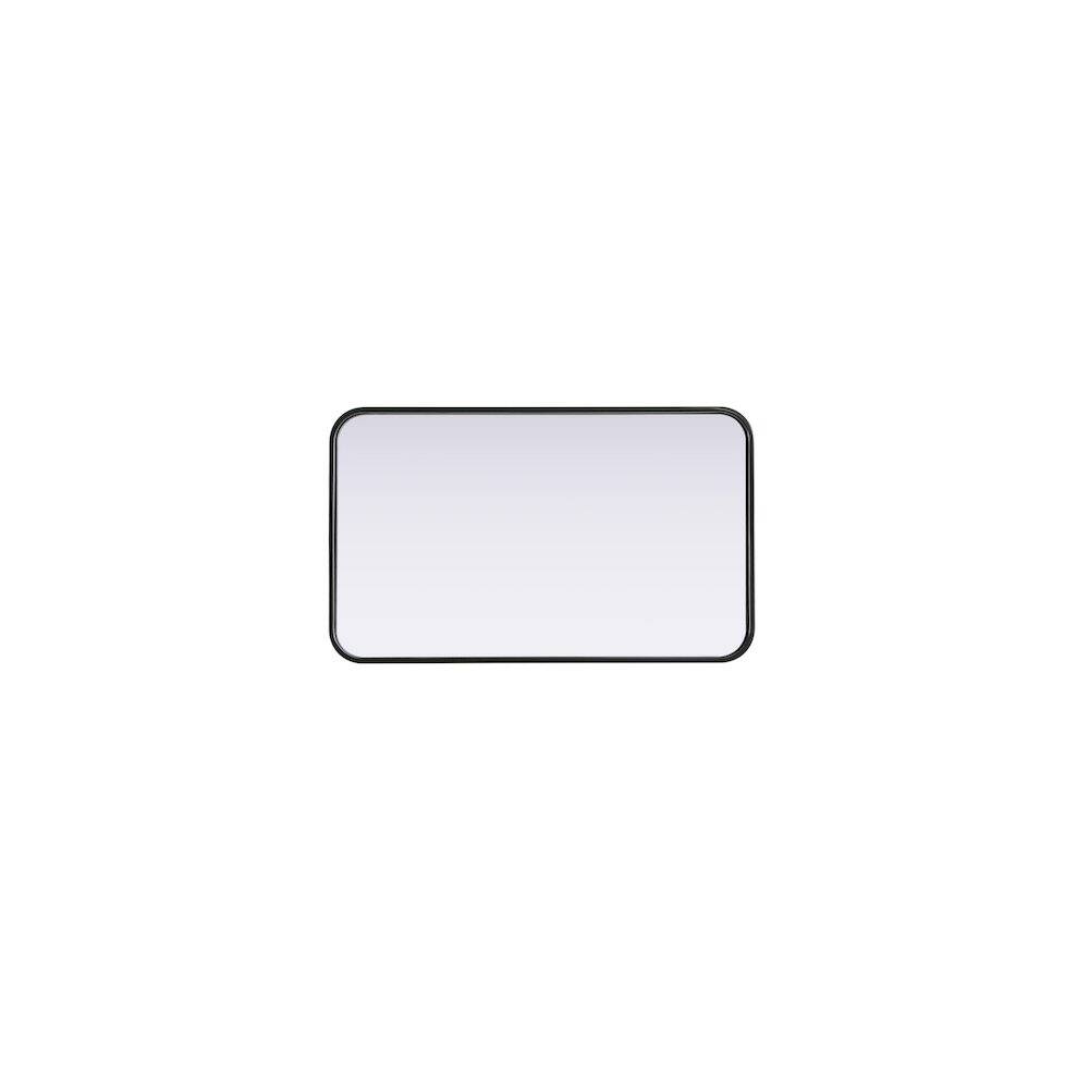 Alt View 4. Elegant Decor - Contour Metal Rectangle Mirror 18x30 in Black - Black.