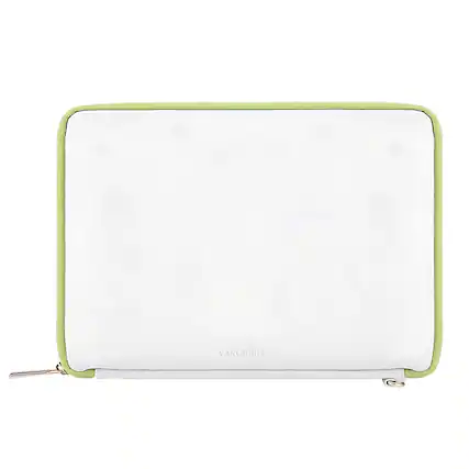 Front. Kitcheniva - Tablet Leather Sleeve Pouch Case Carry Bag For 11" Google Pixel Tablet - White/Lawn Green.