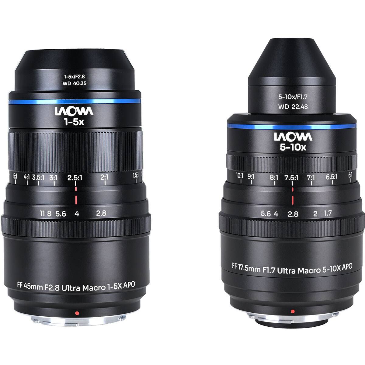 1-5x/F2.8 WD 40.35  
NOW 1-5x  
5-10x/F1.7 WD 22.48 NOW 5-10x  
51 I  
4:1 3.5:1 3:1 I  
2.5:1  
2:1  
1.5:1  
10:1 9:1 I I  
8:1 7.5:1 I I  
7:1 I  
6.5:1 I  
6.1  
11 8 5.6  
4  
2.8  
5.6 4  
2.8  
2  
1.7  
FF 45mm F2.8 Ultra Macro 1-5X APO  
FF 17.5mm 5-10X APO F1.7 Ultra Macro