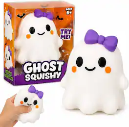 Link - Link Large Ghost Squishy Sensory Toy Fidget With Bow 5.7inch - White