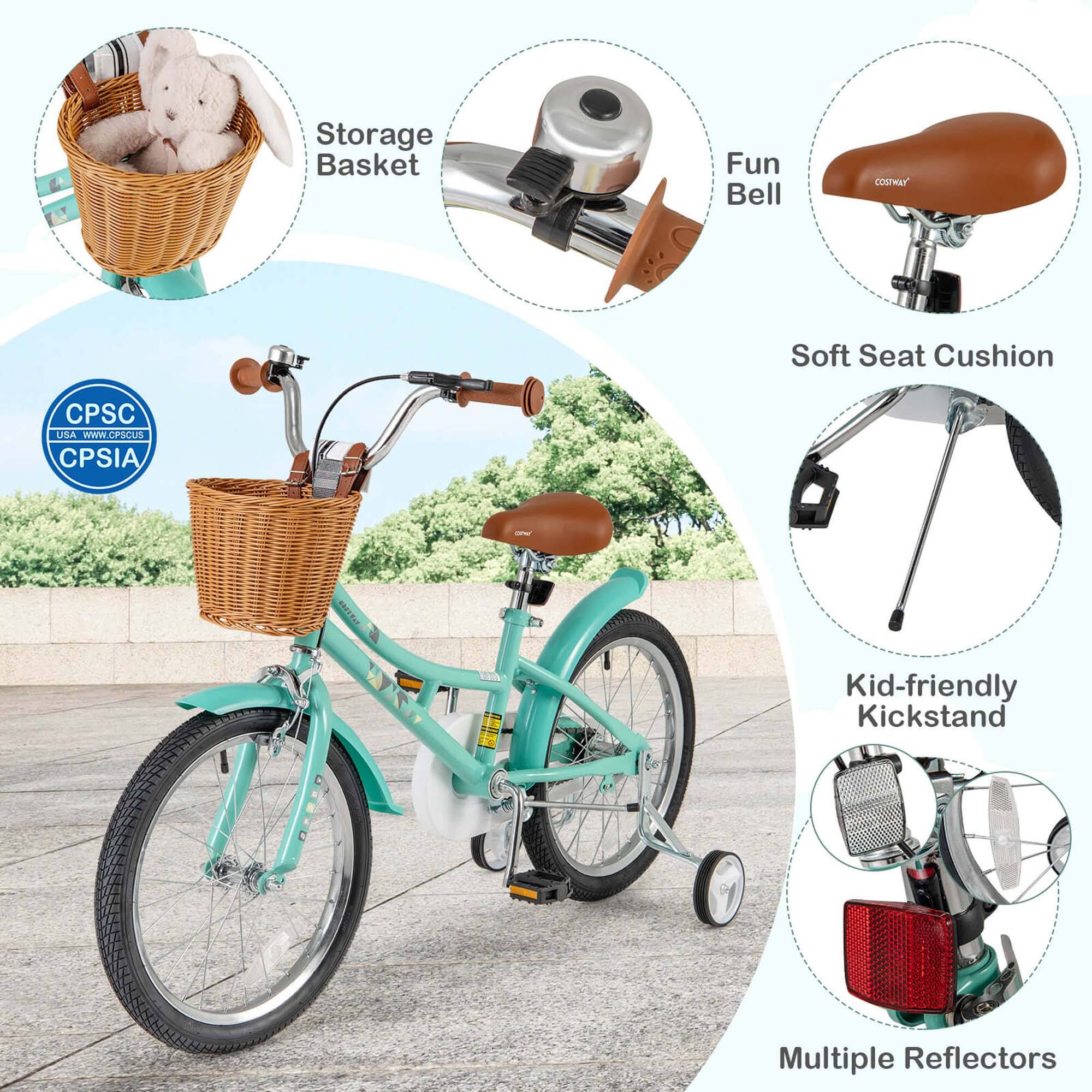 - Storage Basket
- Fun Bell
- Soft Seat Cushion
- Kid-friendly Kickstand
- Multiple Reflectors

CPSC USA - www.cpsc.gov
CPSIA