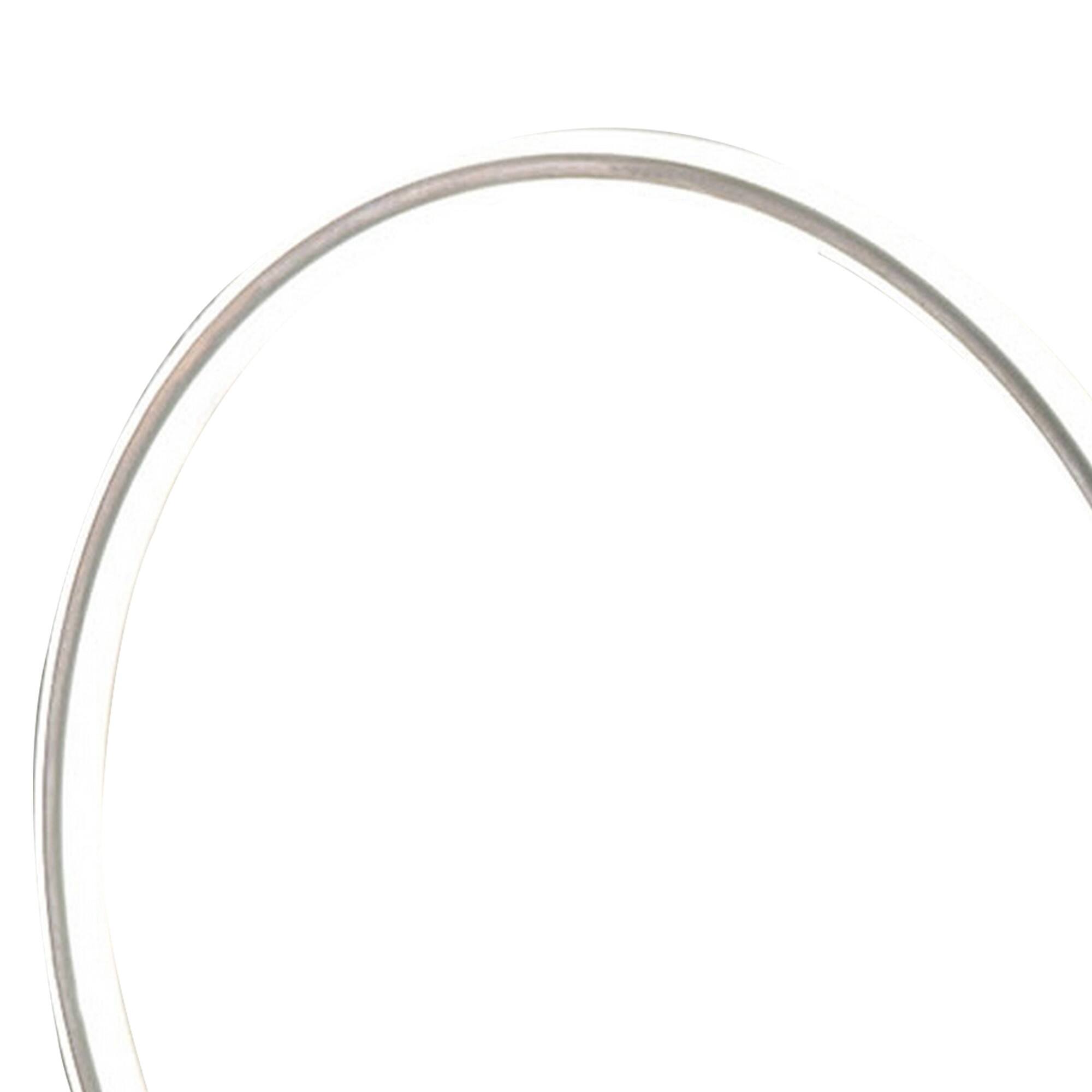 Angle. Manhattan Lane - Sine 21 Inch Table Lamp, Modern Circle Ring LED, Metal Base - Nickel, Silver.
