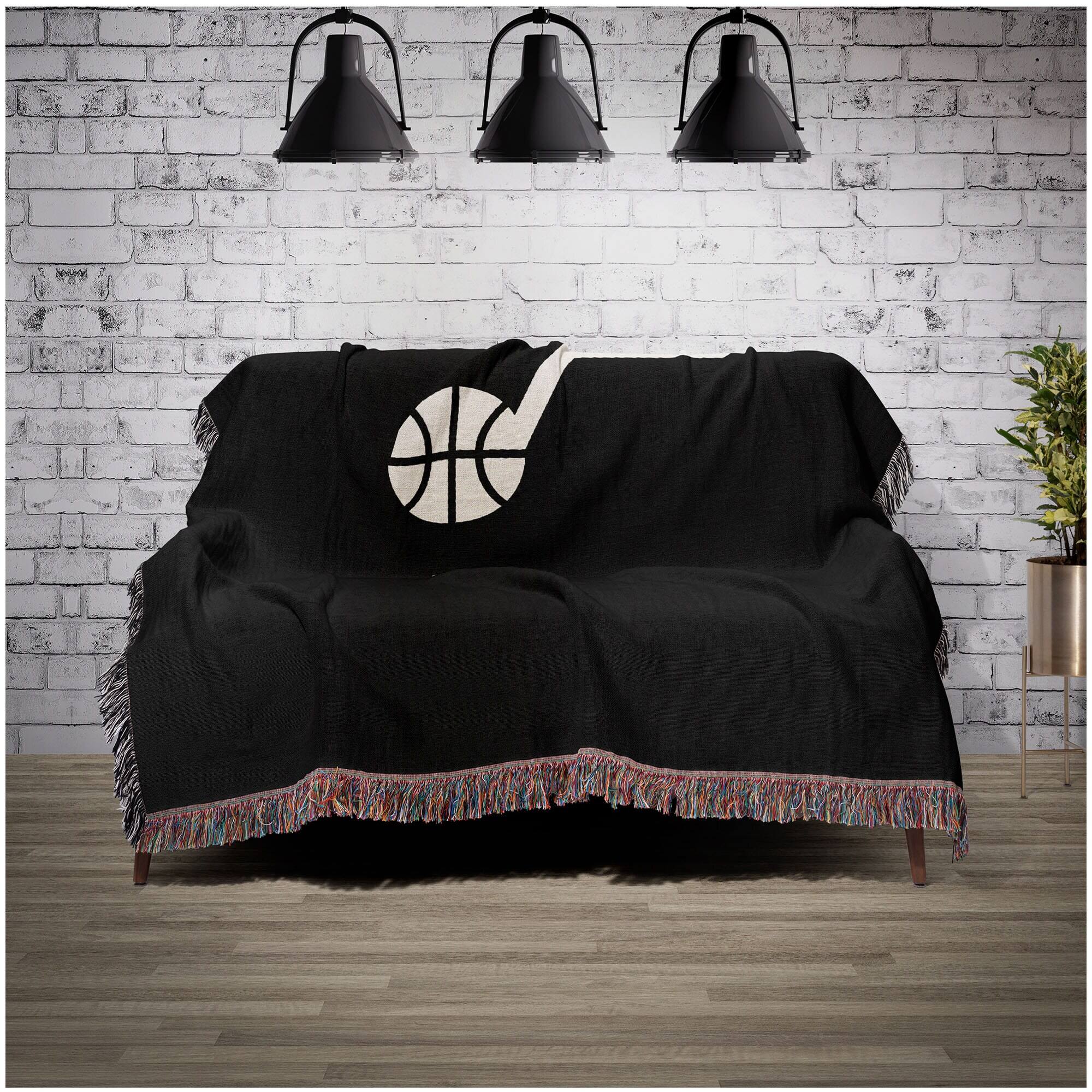 Alt View 1. Chad & Jake - Utah Jazz Woven Blanket - Black.