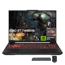 ASUS - TUF Gaming A16 16" Laptop,AMD Ryzen 7 7445HS,GeForce RTX 4050,32GB DDR5,2TB SSD+160GB Dock Station,Win 11 Pro - Gray