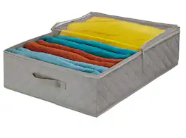 Sorbus - Storage Bags Closet & Underbed Organizer Set, Clear Cover, Foldable with Carry Handles, Great for Clothes - Gray