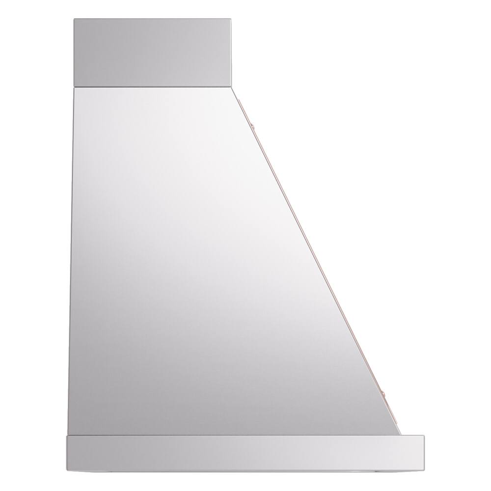 Alt View 3. ILVE - ILVE Nostalgie II Series 36 in. Noblesse Wall Mount Range Hood with 600 CFM (Copper Trim) - Stainless Steel.
