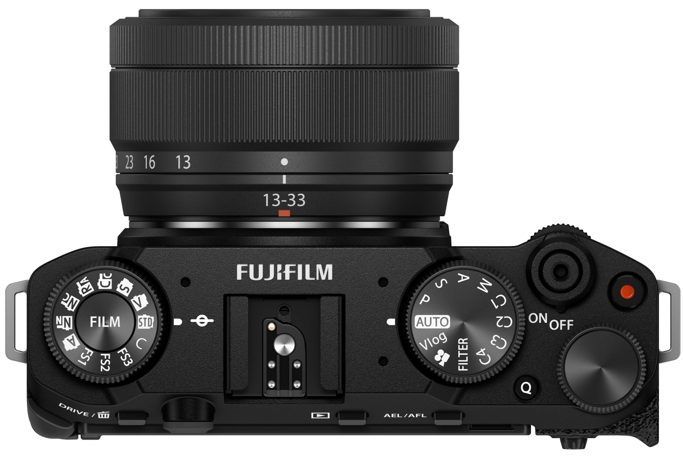 23 16 13 13-33  
FUJIFILM  
FILM STD A C FS1 FS2 FS3 DRIVE  
AUTO Vlog FILTER C1 C2 C3 C4 Q  
AEL/AFL  
ON/OFF