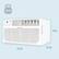 The image shows a white air conditioner with dimensions of 14.5 inches by 24.2 inches by 20.3 inches. It also has a weight of 78.3 pounds.