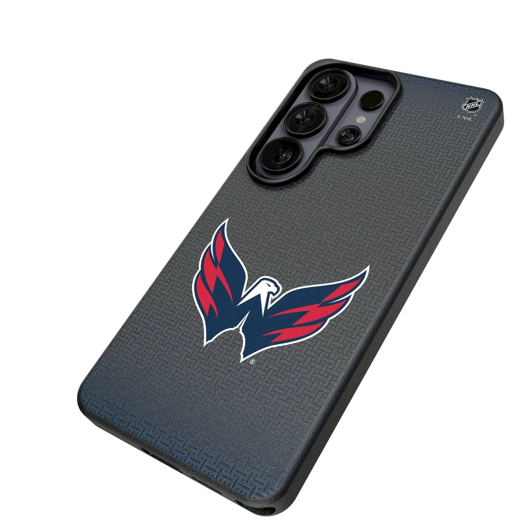Alt View 1. Keyscaper - Washington Capitals Linen Galaxy Magnetic Bump Case - S25 Ultra - Black.