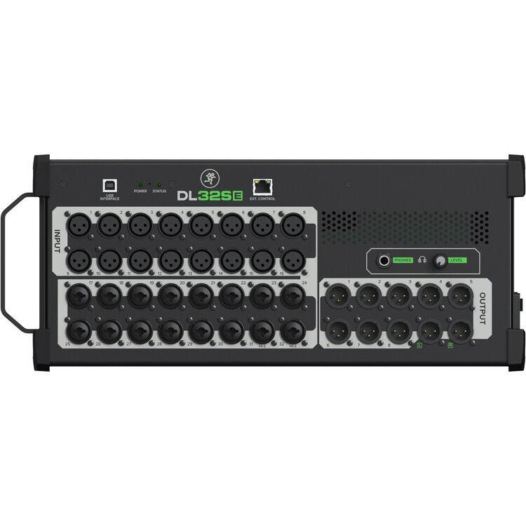 The text on the image reads:

"INTERFACE POWER STATUS DL32SE EXT. CONTROL INPUT PHONES LEVEL 1 OUTPUT"