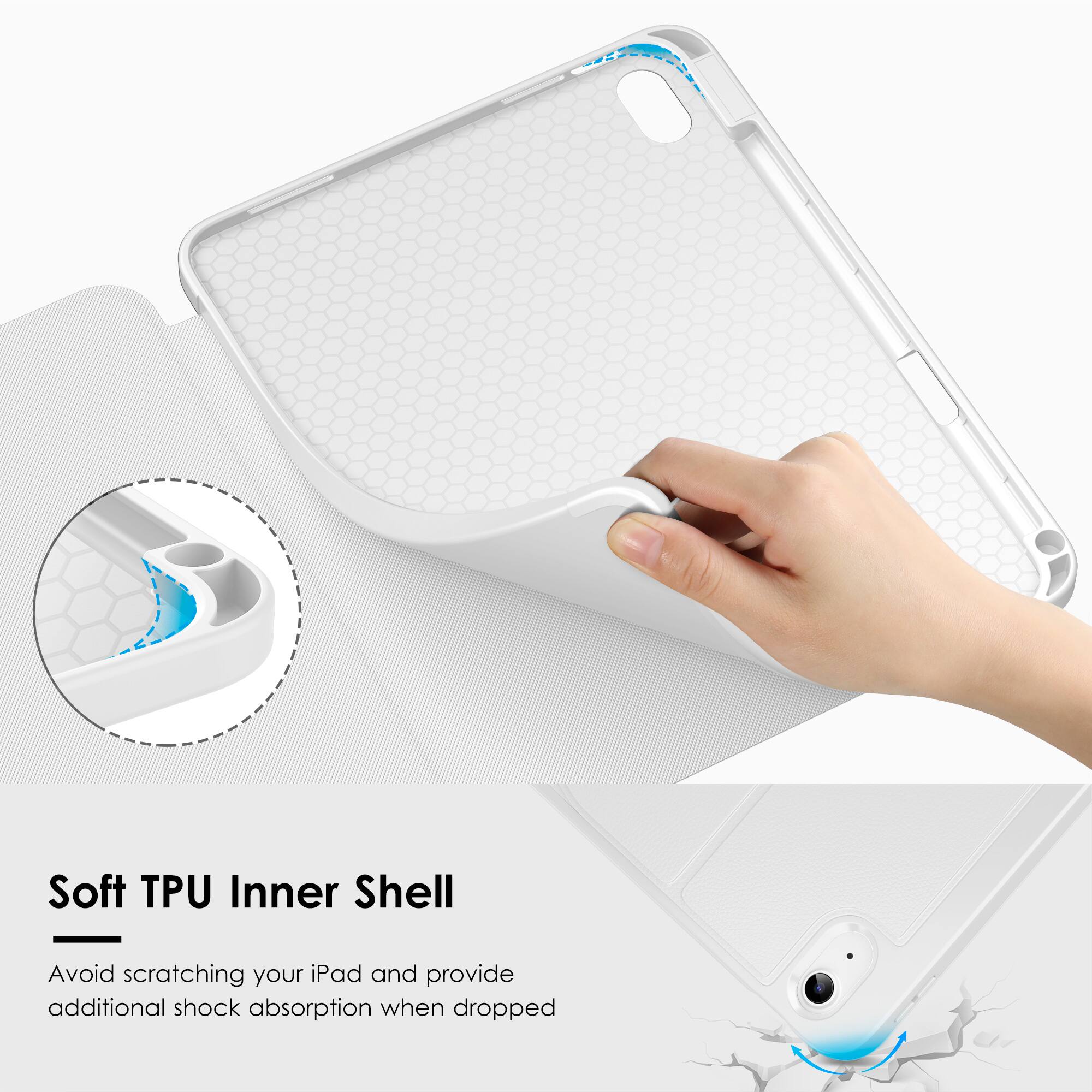 Soft TPU Inner Shell

Avoid scratching your iPad and provide additional shock absorption when dropped.