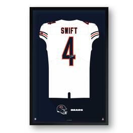 Sporticulture - D'Andre Swift Chicago Bears 14" x 20" Framed Jersey Art Print - Multicolor