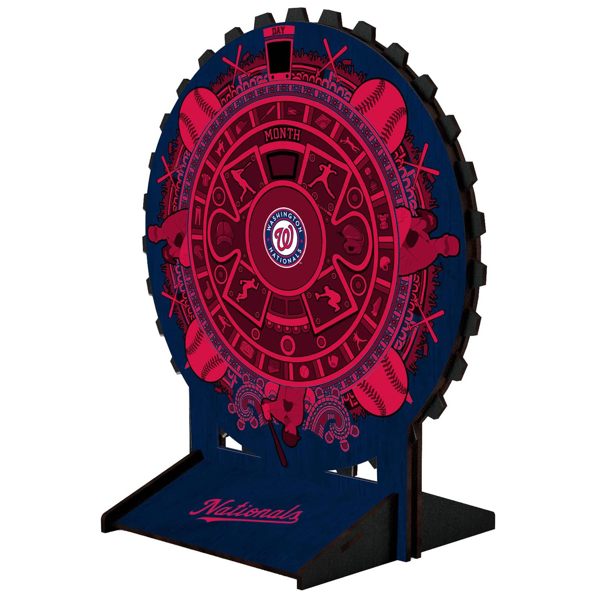 Fan Creations - Washington Nationals Aztec Circle Desk Calendar - Multicolor