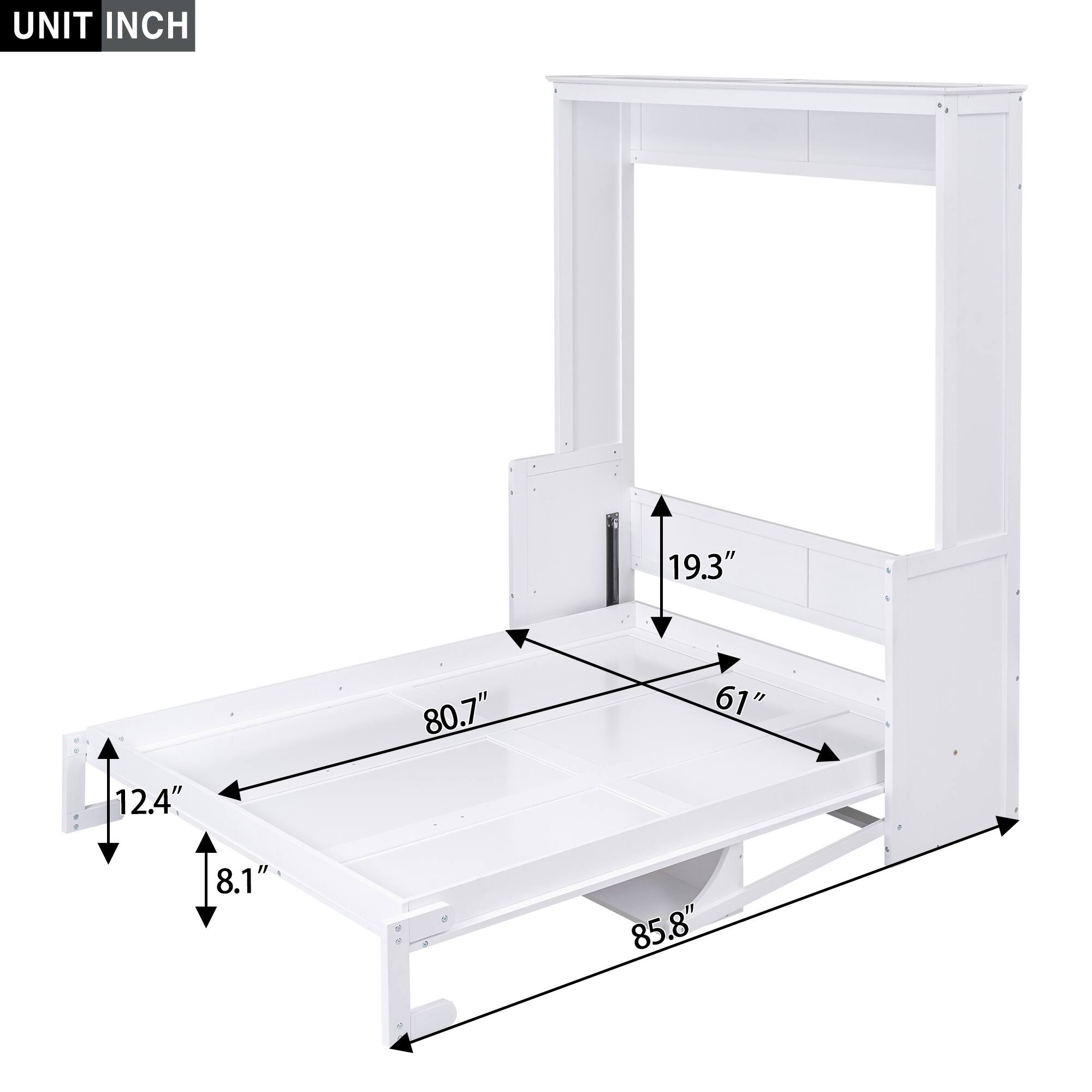 UNIT INCH

19.3"  
80.7"  
61"  
12.4"  
8.1"  
85.8"