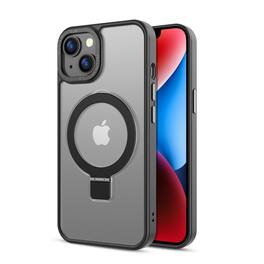 Mybat Pro - Shade Series Case with MagSafe Ring Stand for Apple iPhone 17e / 16e / 14 / 13 - Black - Clear
