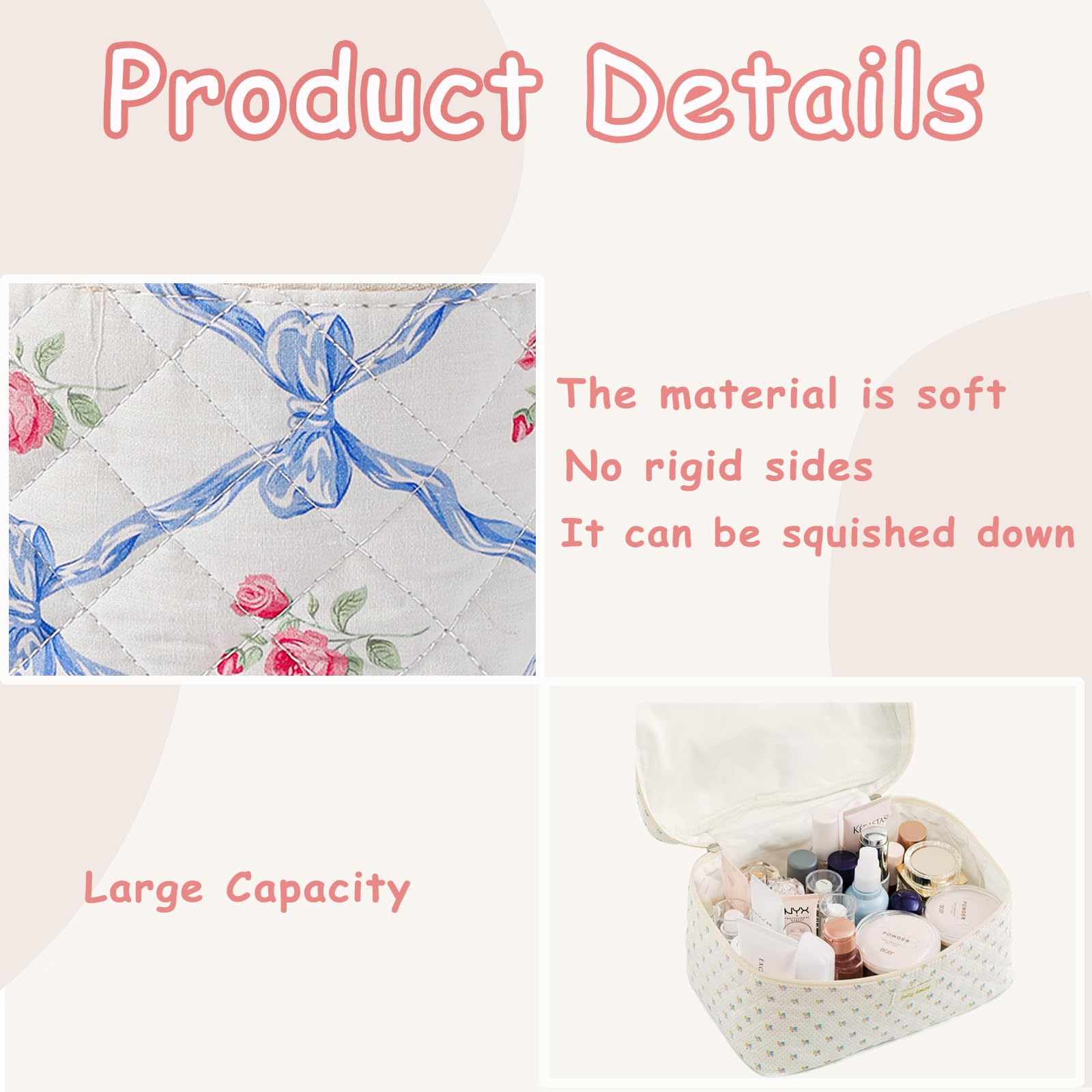 Product Details

- The material is soft
- No rigid sides
- It can be squished down

Large Capacity