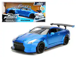 Brian's 2009 Nissan GTR R35 Ben Sopra "Fast & Furious" Movie 1/24 Diecast Model Car by Jada - Blue
