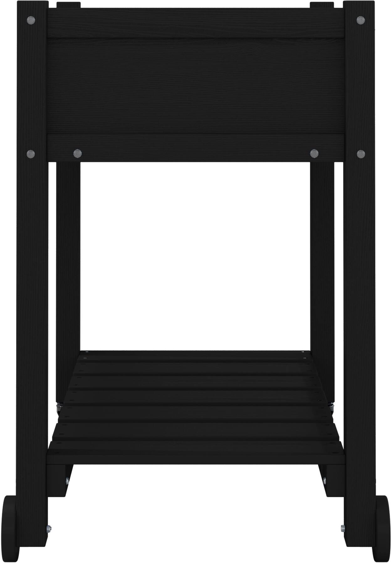 Alt View 6. SERWALL - SERWALL Raised Garden Bed on Wheels with Storage Shelf Set of 2,Black - Black.