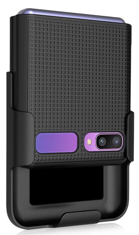 Alt View 3. Nakedcellphone - Slim Case and Belt Clip Holster Combo for Samsung Galaxy Z Flip 5G (1st and 2nd Gen) - Black.