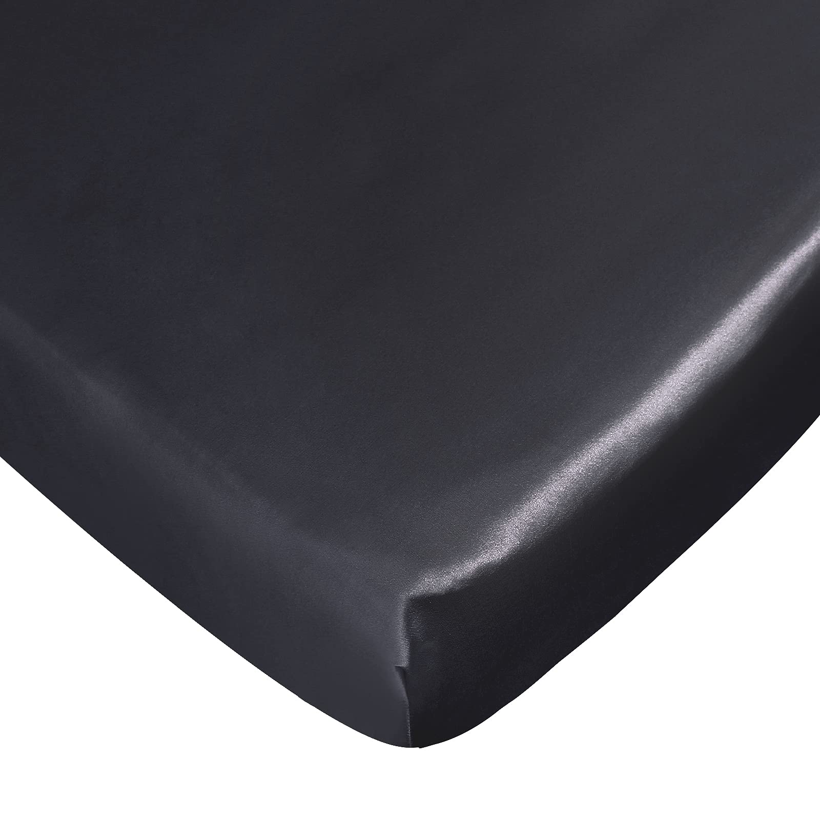 Front. MAGICAL RUBS - Bassinet Sheets For Girl Satin Bedside Sleeper To Fit Mika Micky&baby Delight&dream On Me&baby Joy Sheet Hair (33"x20... - Black Pack n Play Sheet 1.