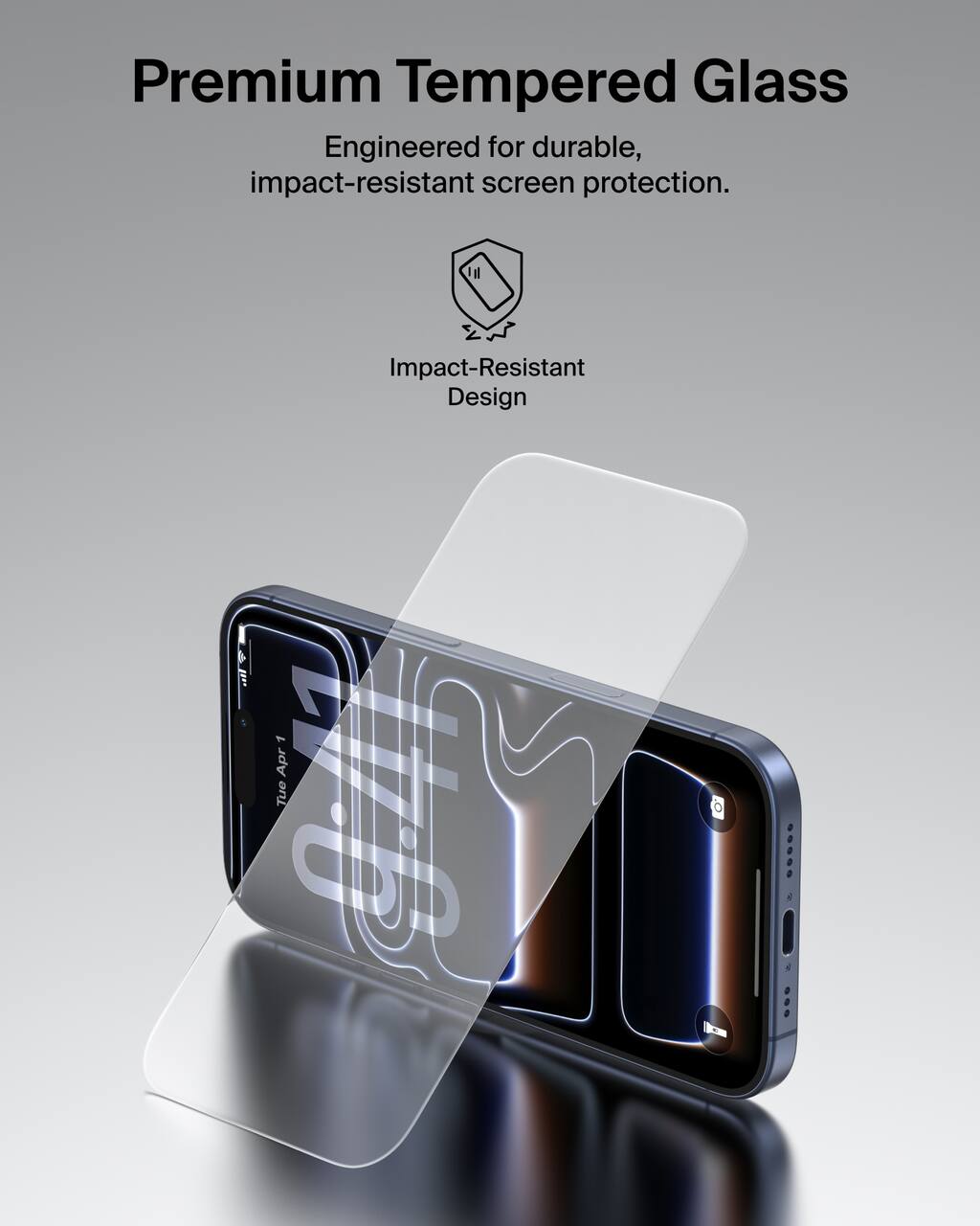 Premium Tempered Glass  
Engineered for durable, impact-resistant screen protection.  

Impact-Resistant Design