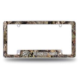 Rico Industries - Oklahoma City Basketball Thunder Chrome Metal License Plate Frame Camouflaged Camo Design - Multi