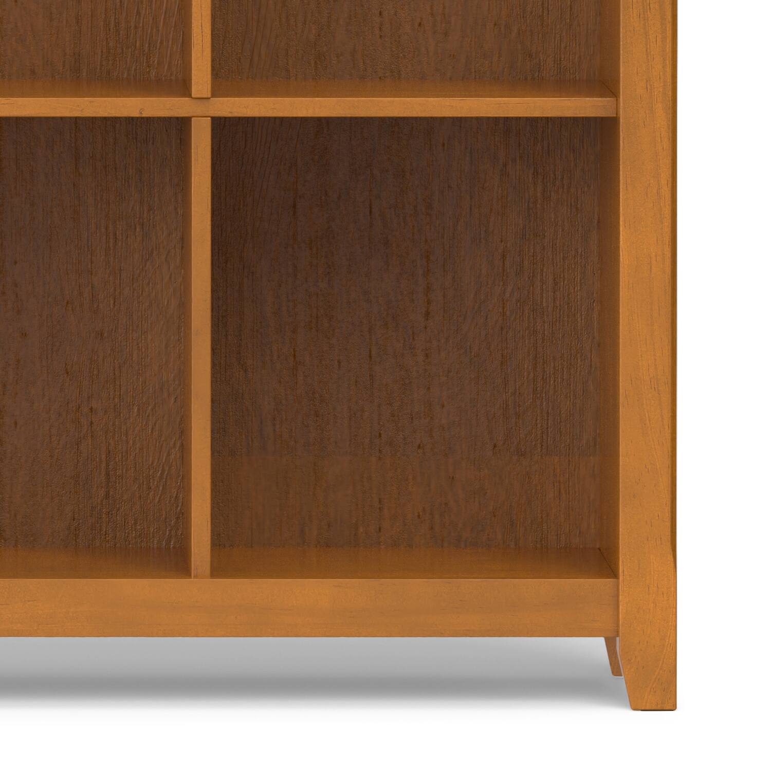 Alt View 4. Simpli Home - Acadian SOLID WOOD 48 inch x 57 inch Transitional 12 Cube Storage in Light Golden Brown - Light Golden Brown.