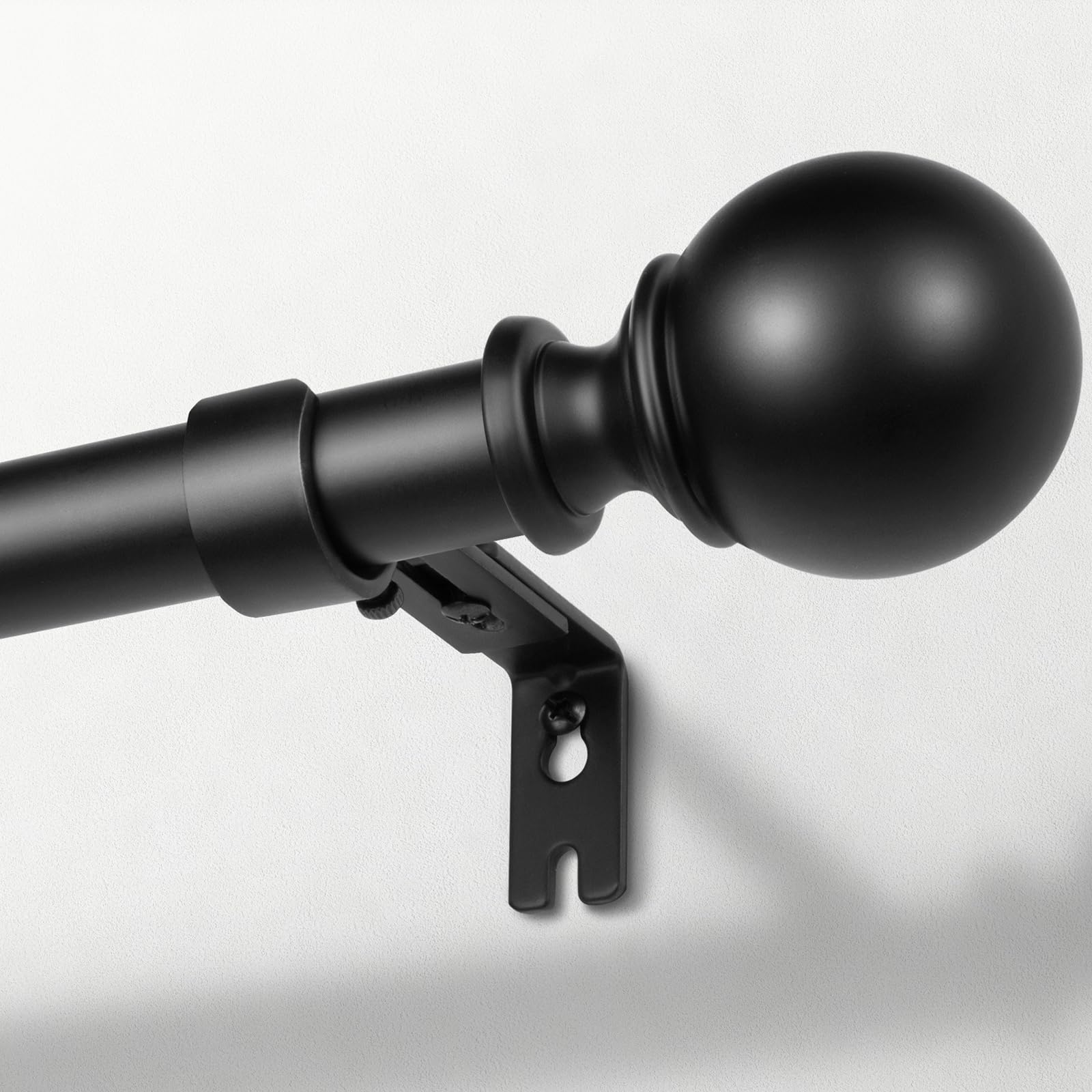 Front. Skar Audio - Curtain Rods For Windows To Adjustable Heavy Duty Rod Outdoor Indoor Room Divider Modern Drapery Pole - - Black 32"-120".