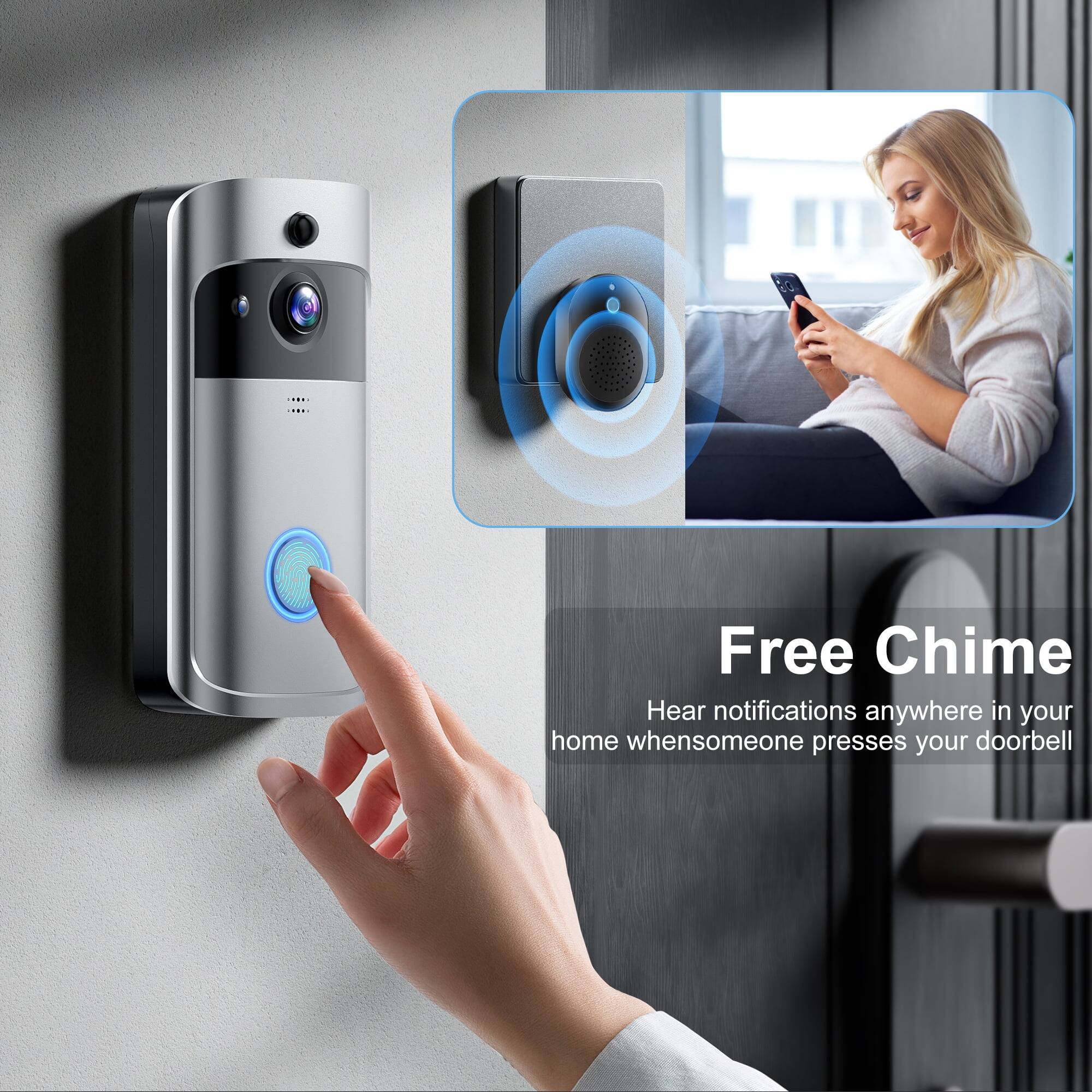 Free Chime  
Hear notifications anywhere in your home when someone presses your doorbell