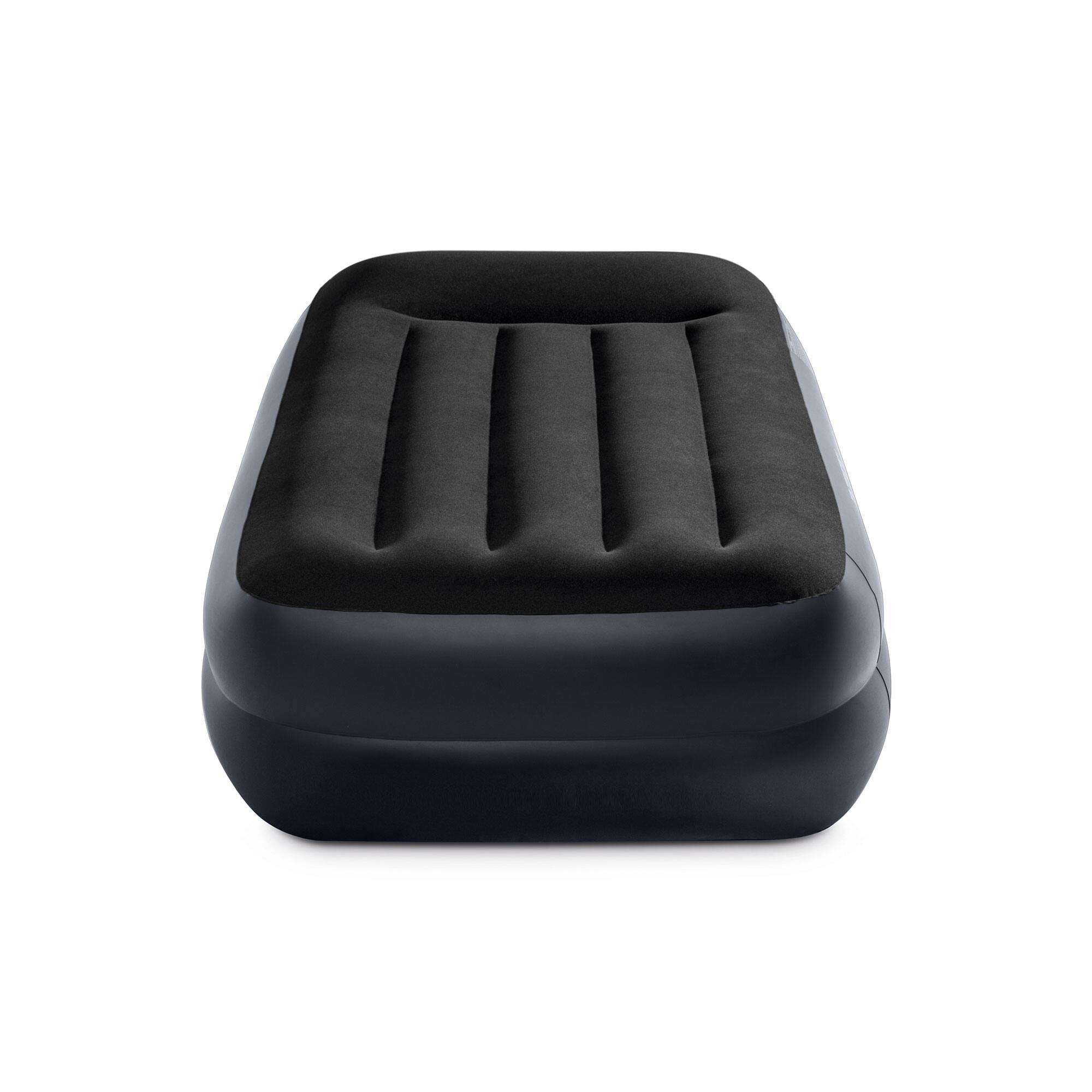 Alt View 7. Intex - Intex Dura Beam Plus Pillow Raised Airbed Mattress with Built in Pump, Twin - Black.