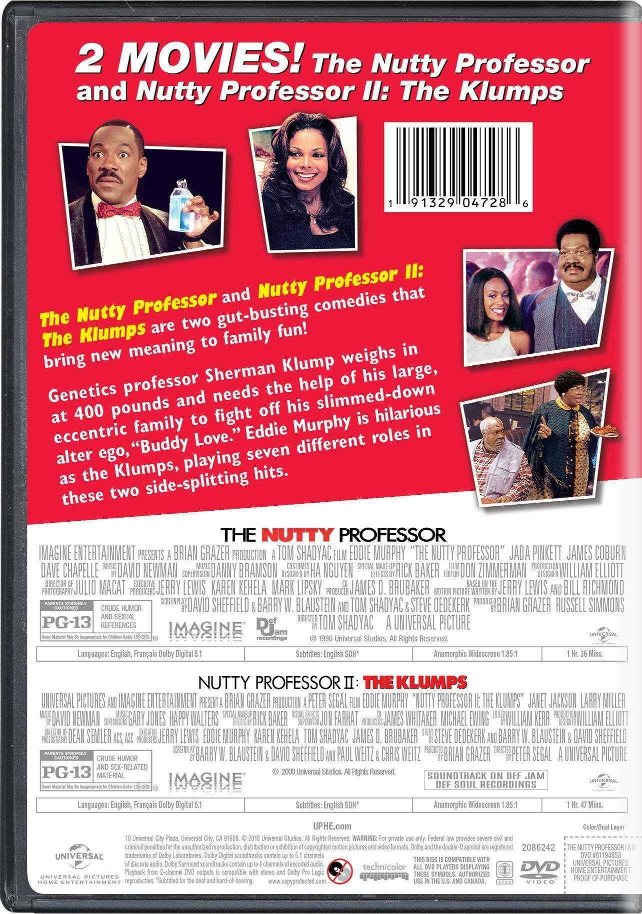 Back. The Nutty Professor I & II (DVD New Box Art) [DVD].