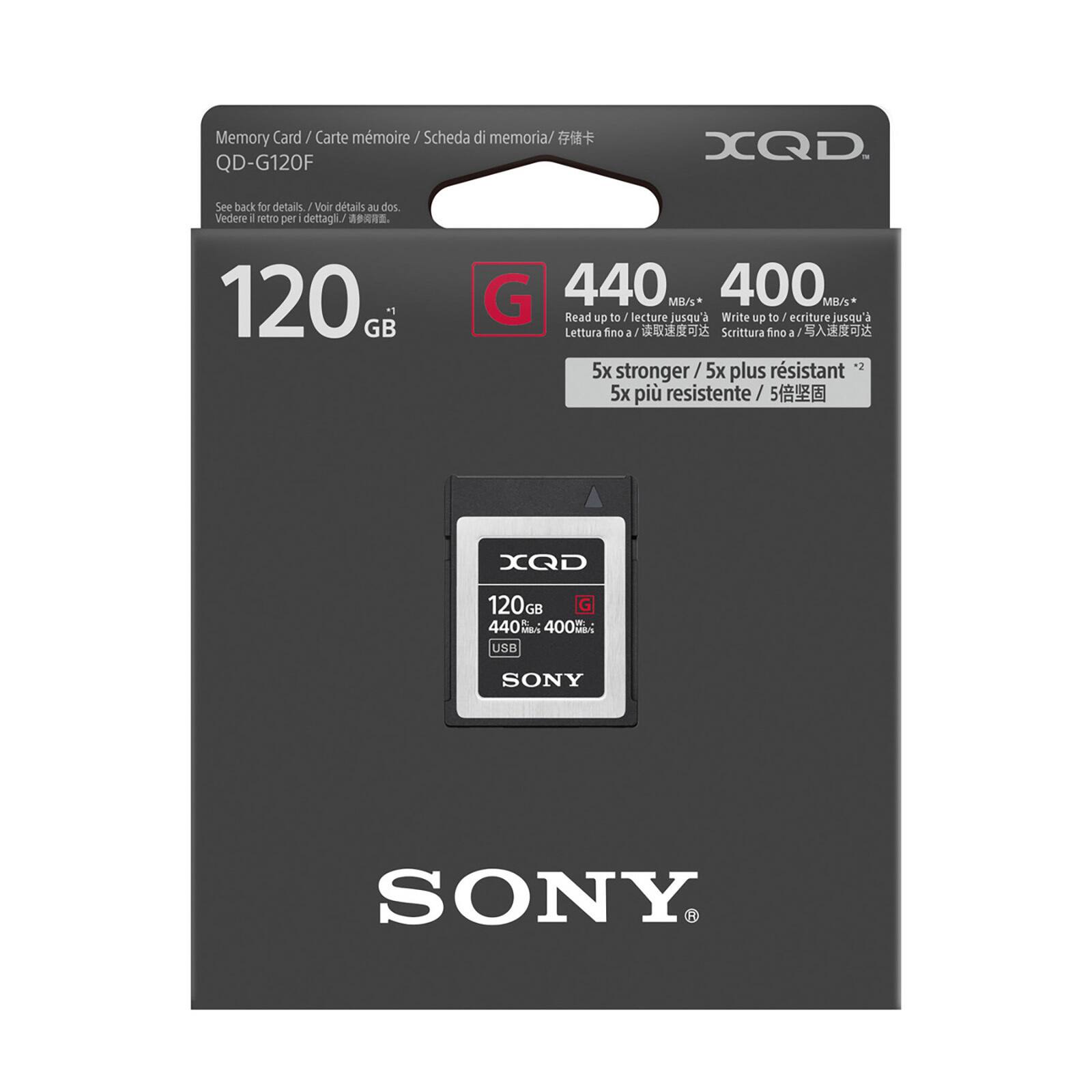 Sony 120GB XQD G Series Memory Card with 128GB SDXC Card and