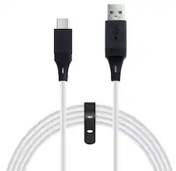 NEXT - Extra Long 9' USB-C Play + Charge Cable for PlayStation 5 - White/Black - Front_Zoom