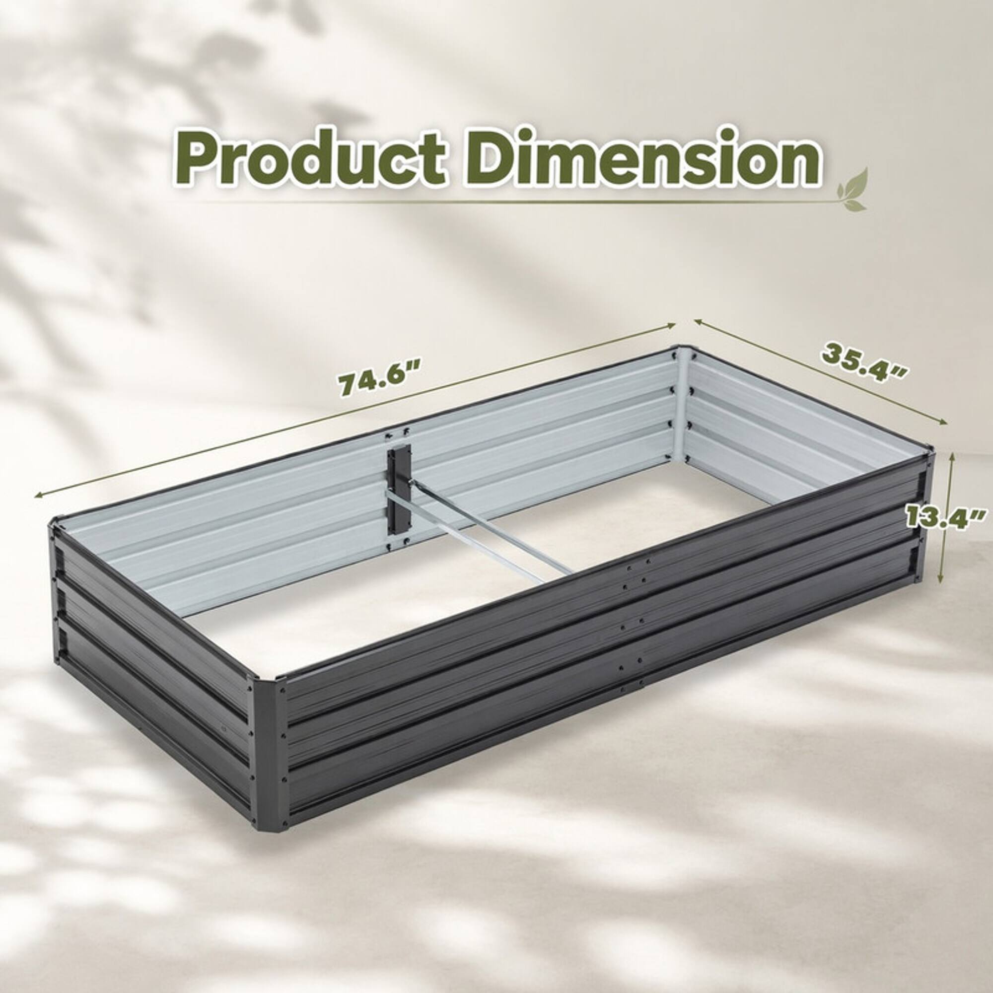 Product Dimension  
74.6"  
35.4"  
13.4"