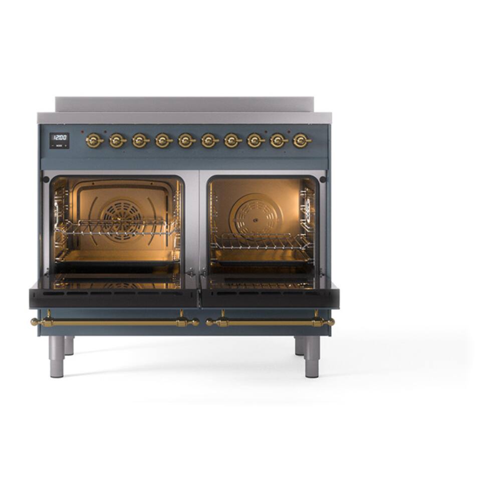 Alt View 1. ILVE - ILVE Nostalgie II 40 inch Induction Range with 6 Induction Elements (Blue Grey) - Blue Grey.