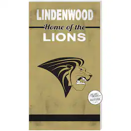 Jardine - Lindenwood Lions 11'' x 20'' Indoor/Outdoor Home Of The Sign - Black