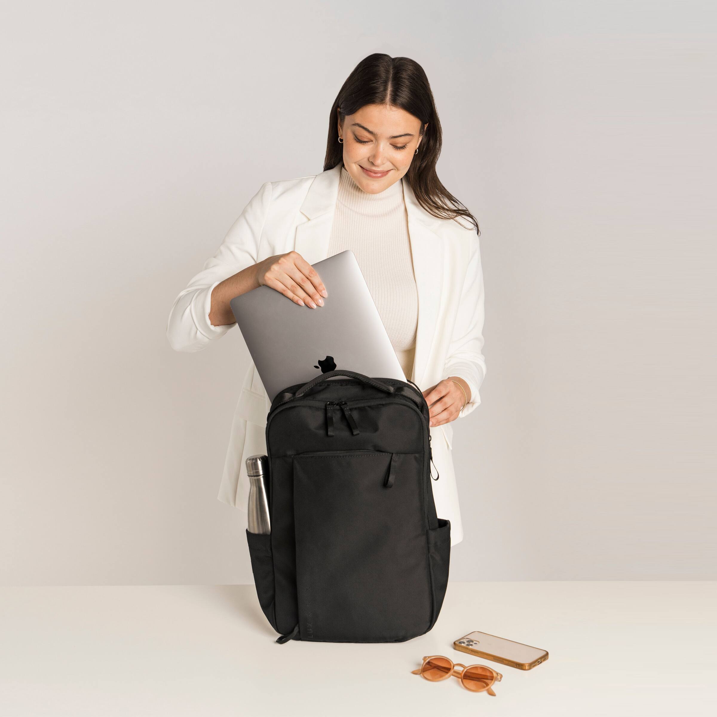 Alt View 9. Lux & Nyx - Lux & Nyx - Purpose Multi-compartment 16" Laptop Backpack - Crimson - Crimson.