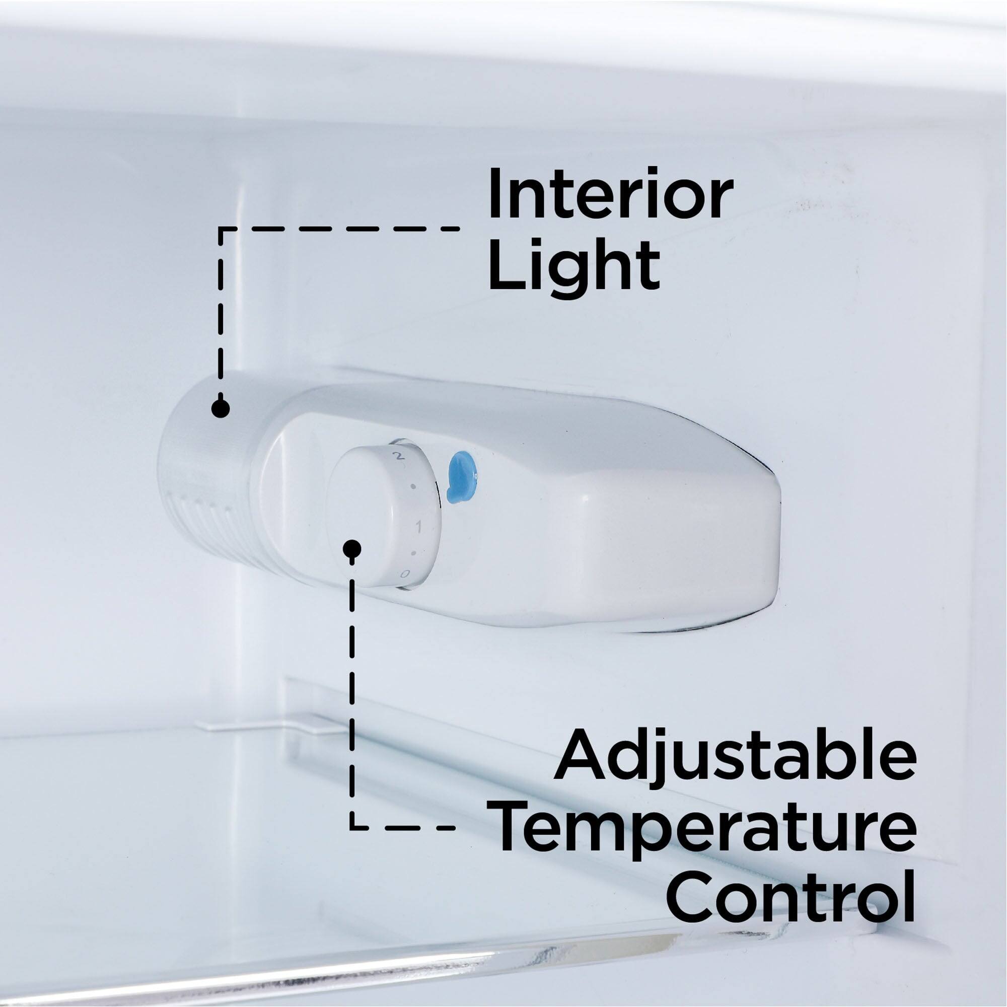 Interior Light
Adjustable Temperature Control