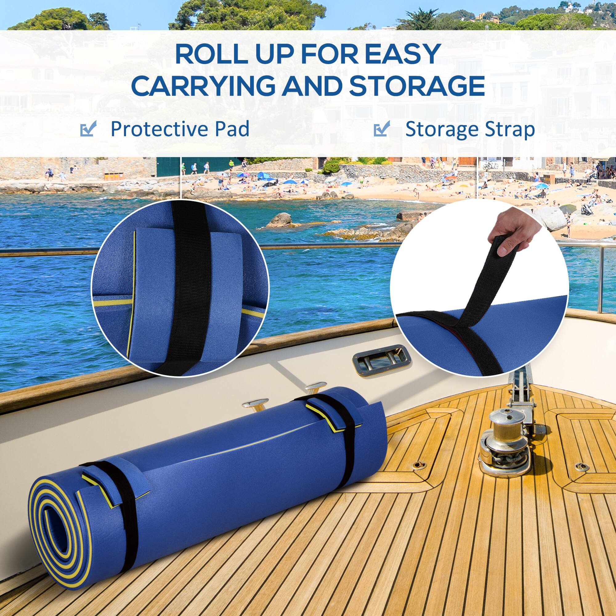 ROLL UP FOR EASY CARRYING AND STORAGE
Protective Pad
Storage Strap