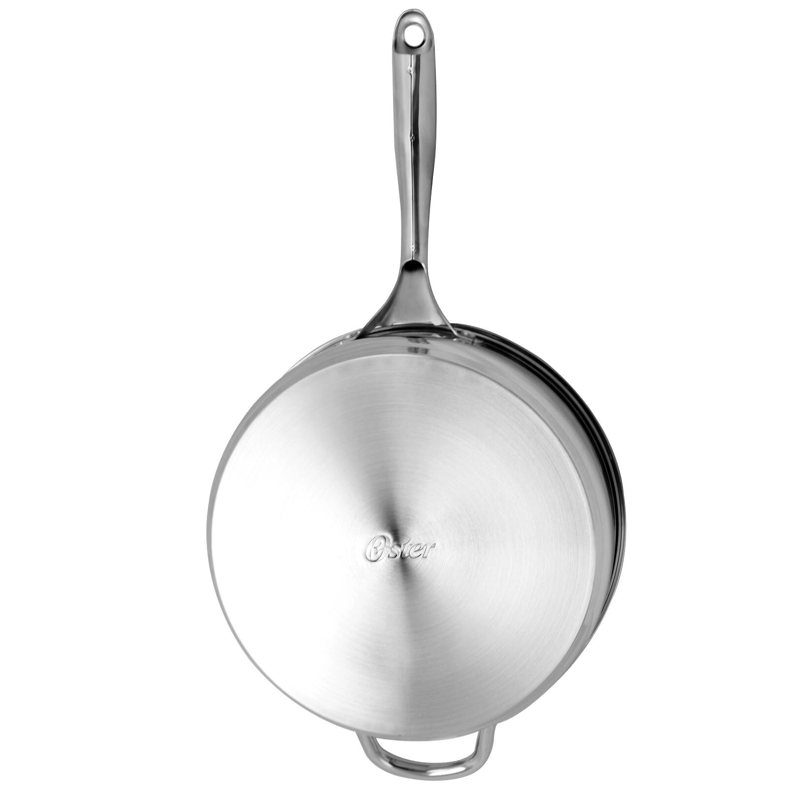 Alt View 1. Oster - Oster Cuisine Saunders 4.2 Quart Sauté Pan with Lid - Silver.