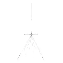 Tram - 1411 300-Watt/200 Watt Broad-Band Scanner 25 MHz to 1,300 MHz Super Discone Stainless Steel Base Antenna - Silver