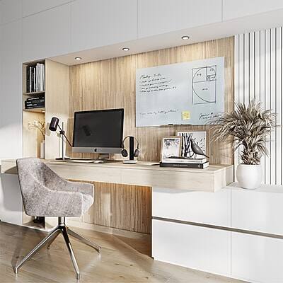 Alt View 6. U Brands - Glass Dry-Erase Whiteboard, 3' x 2' - Glass.