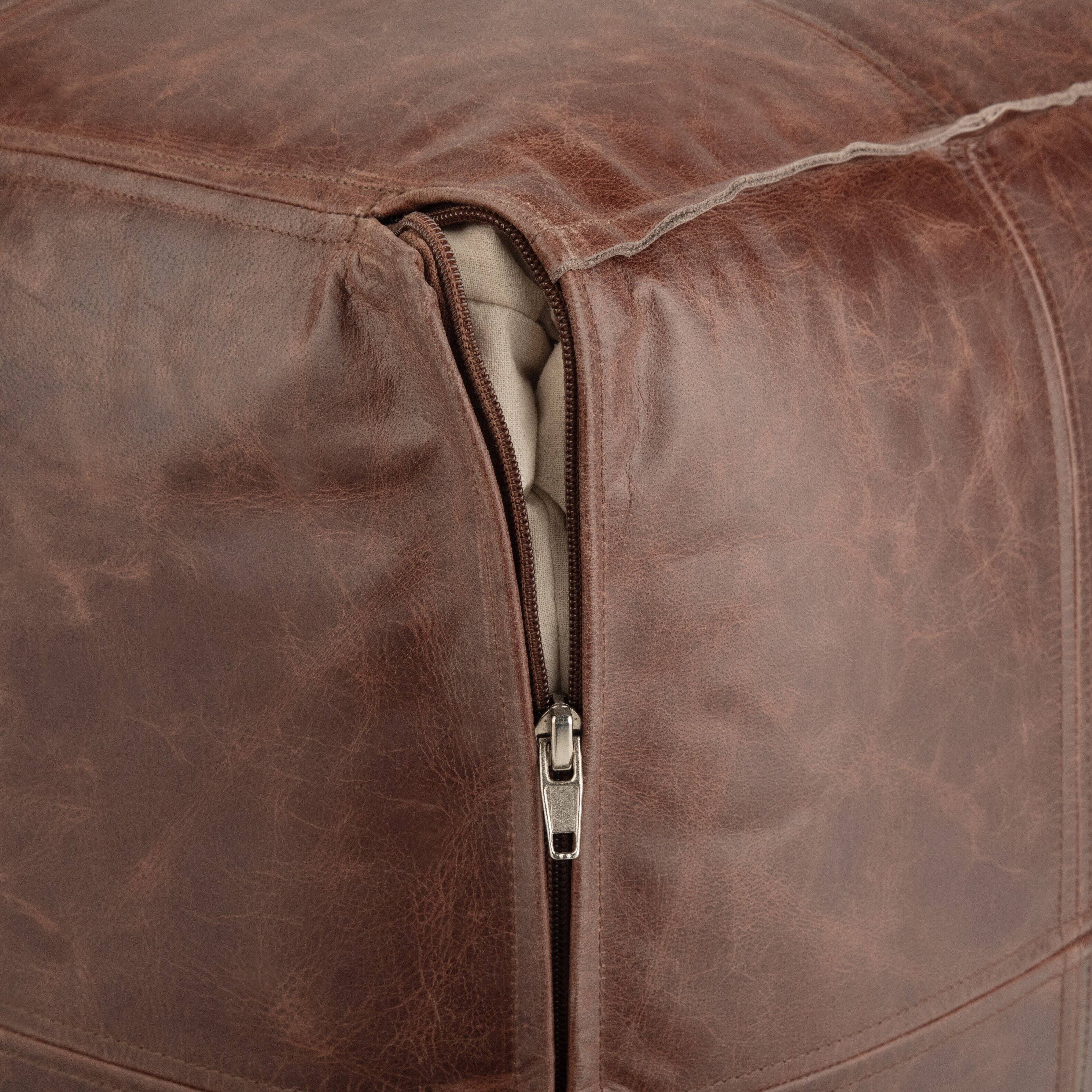 Alt View 12. Simpli Home - Sheffield Square Pouf - Brown.