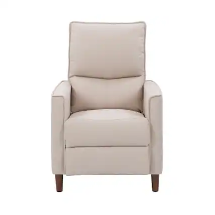 Front. CorLiving - Alder Manual Fabric Recliner - Beige.