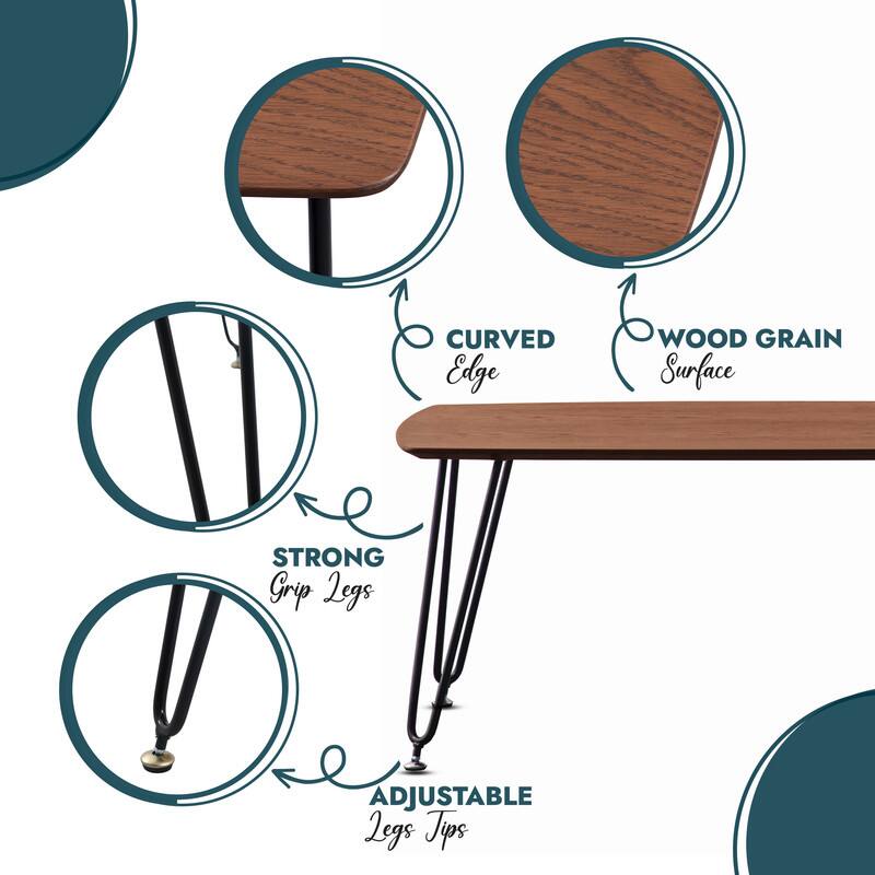 - Curved Edge
- Wood Grain Surface
- Strong Grip Legs
- Adjustable Legs Tips